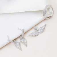 نیم ست نقره طرح بال فرشته دخترانه و ظریف کد 1682