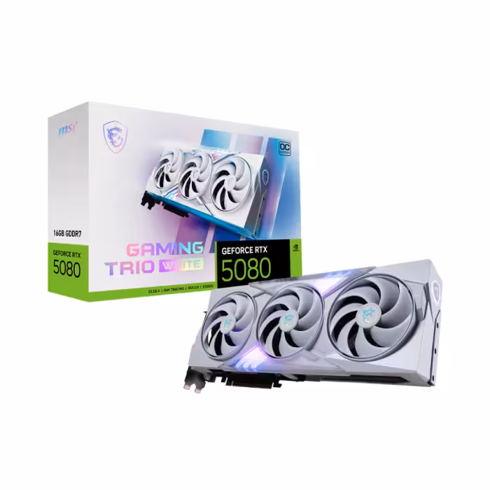 کارت گرافیک ام اس آی مدل GeForce RTX 5080 16G GAMING TRIO OC WHITE