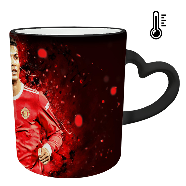 ماگ حرارتی مدل دسته قلبی طرح رونالدو کد 24