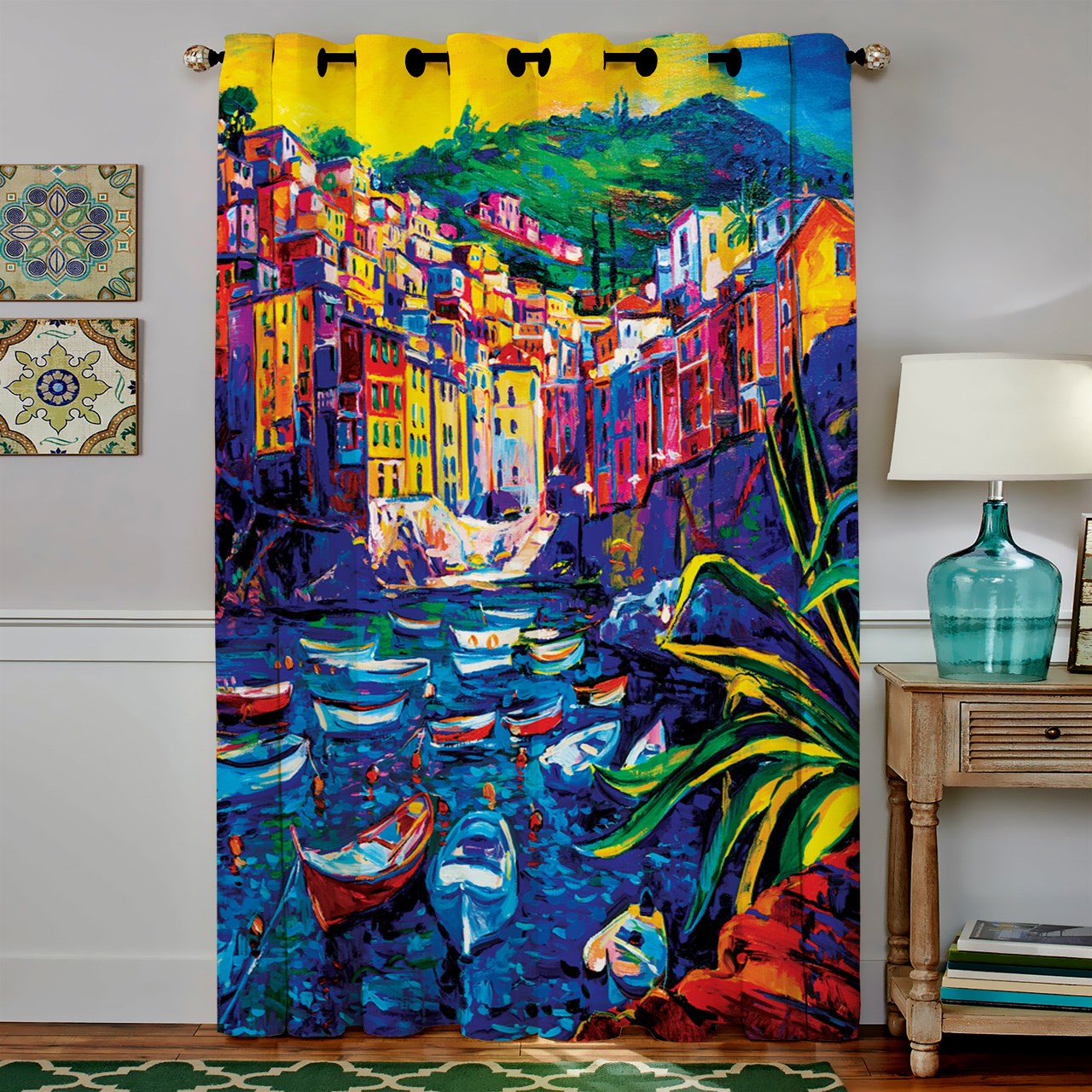 پرده مخمل رنس مدل C4-50126 ارتفاع 190 سانتی متر