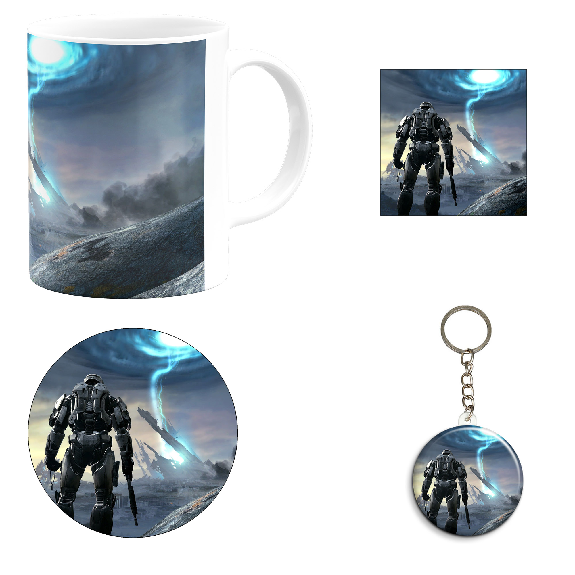 ست هدیه ماگ مدل بازی هالو طرح Halo-infinite کد M2