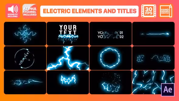 دانلود Cartoon Electricity And Titles – افتر افکت