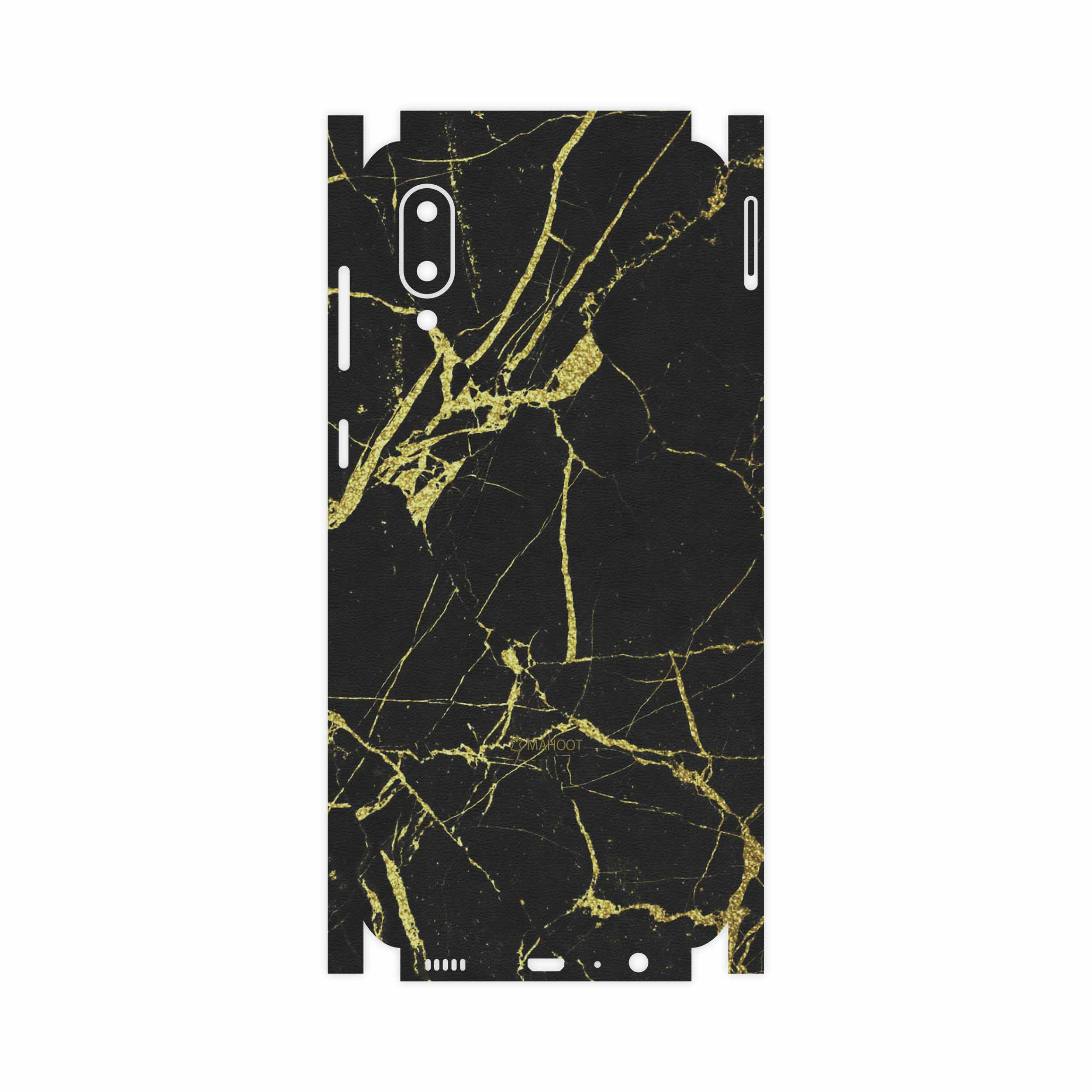 برچسب پوششی ماهوت مدل Graphite-Gold-Marble-FullSkin مناسب برای گوشی موبایل سامسونگ Galaxy A02