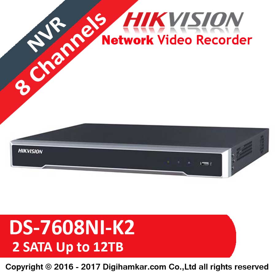 ضبط کننده ویدیویی تحت شبکه NVR هایک ویژن مدل DS-7608NI-K2