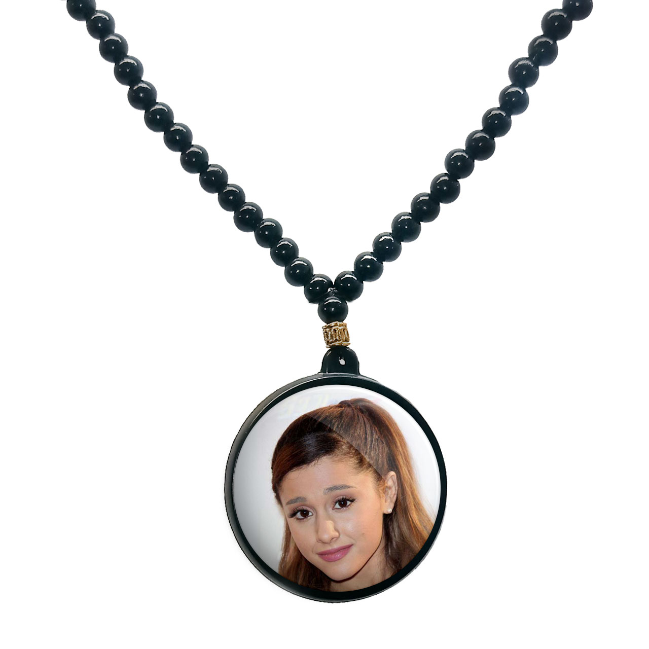 گردنبند پرمانه طرح آریانا گرانده کد pmd.2138 مدل دو طرفه