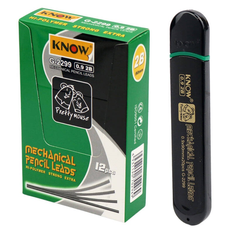 نوک مداد نوکی Know G-2299 0.9mm 2B بسته 12 عددی
