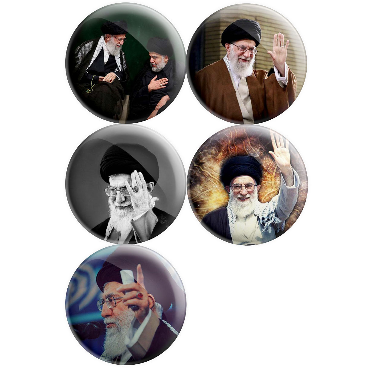 پیکسل پرمانه طرح تصویر آیت الله خامنه ای کد pmg5.10321 مجموعه 5 عددی