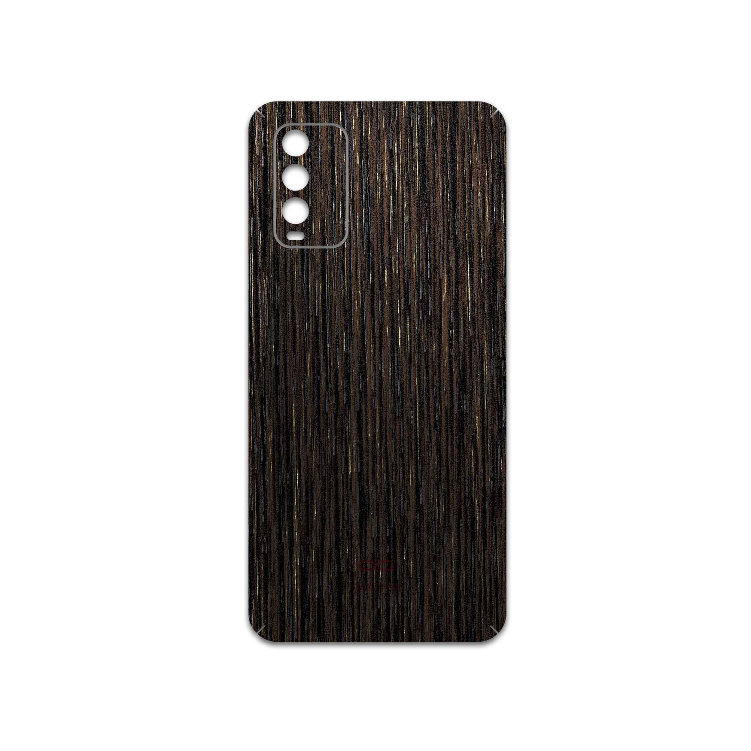 برچسب پوششی ماهوت مدل Dark-Gold-Stripes-Wood مناسب برای گوشی موبایل شیائومی Redmi Note 9 4G