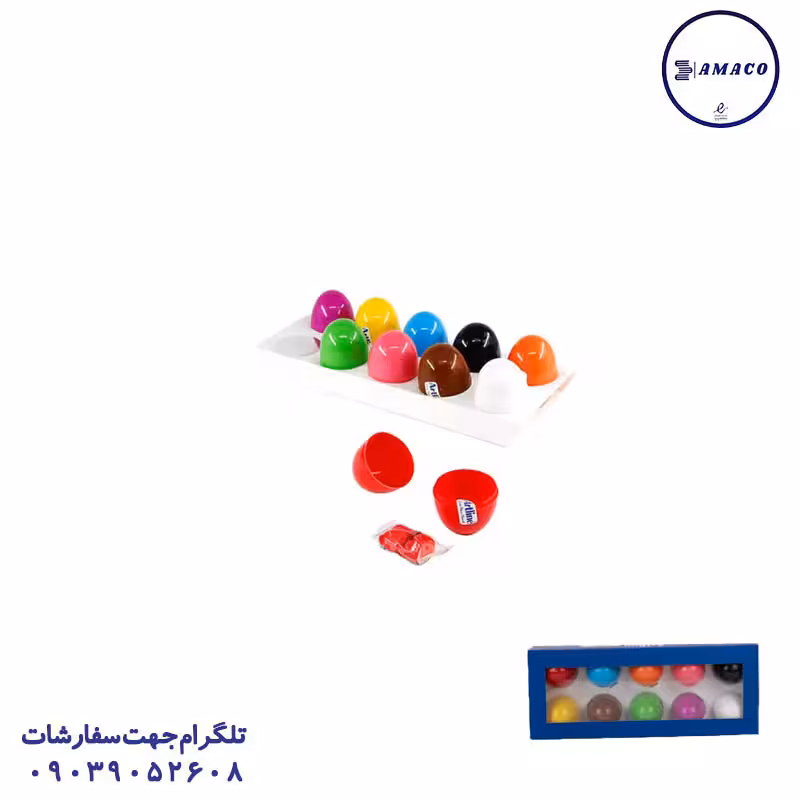 خمیر بازی 10 رنگ تخم مرغی آرت لاین