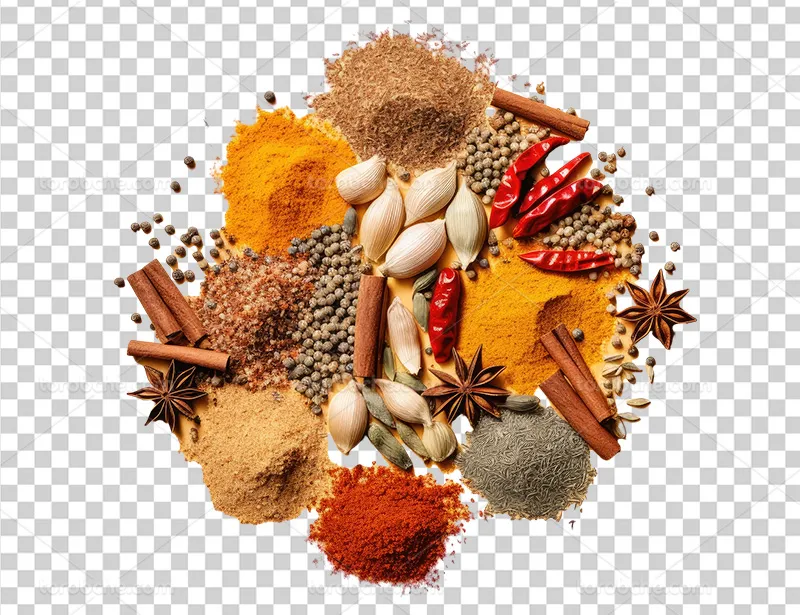 عکس PNG انواع ادویه مناسب طراحی انواع خوراکی | گرافیک با طعم تربچه