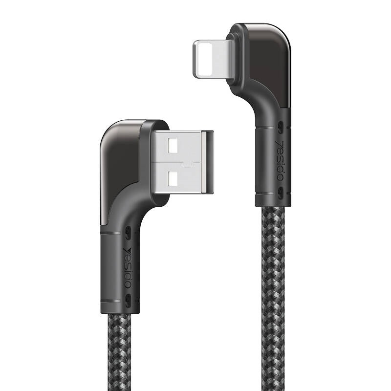 کابل آیفونی فست شارژ Yesido CA80 2.4A 1.2m دو سر L