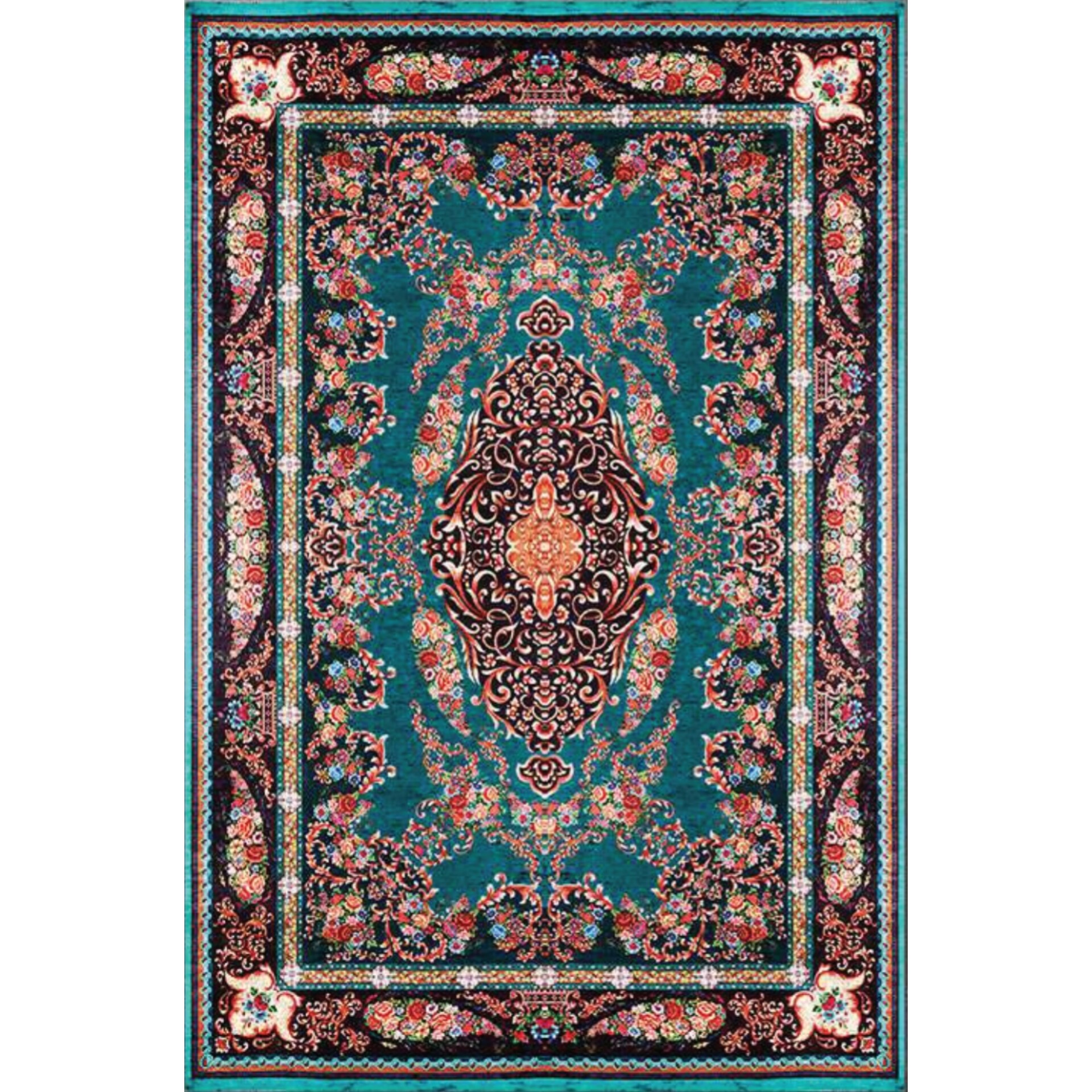 فرشینه مدرن طرح فرش،جنس مخمل هازان، سایز 4 متری ، مناسب برای سالن پذیرایی (کد h212)