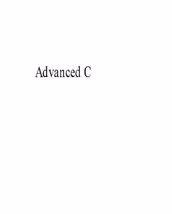 خرید و دانلود نسخه کامل کتاب Advanced C