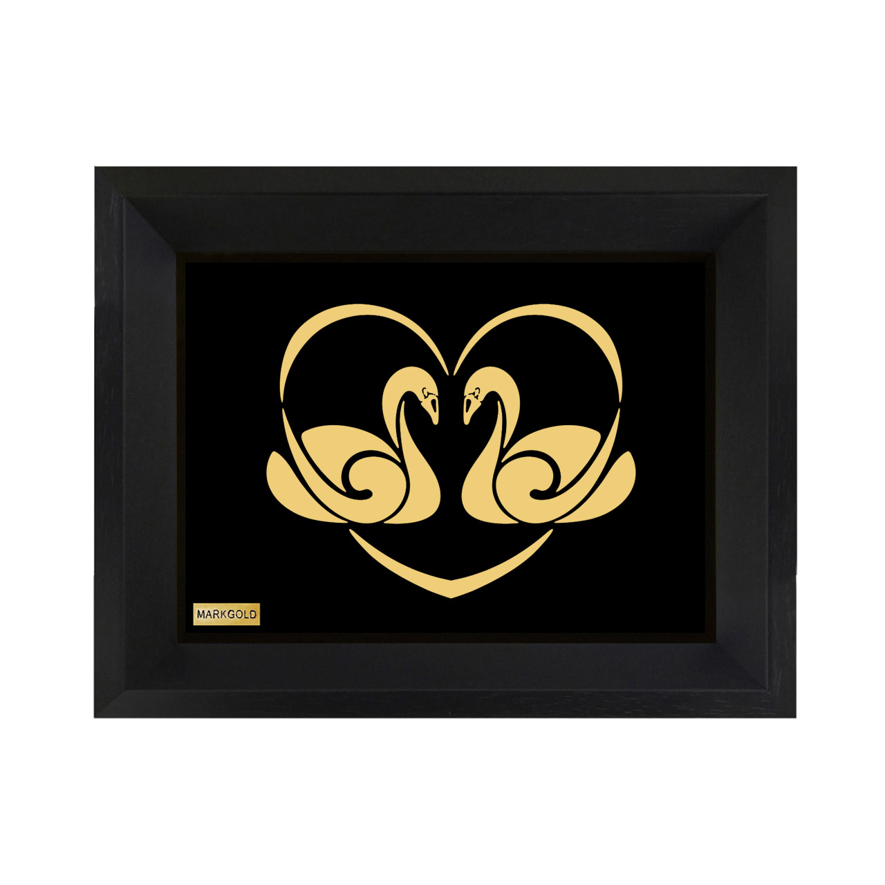 تابلو طلاکوب مارک گلد طرح قو کد TSH91