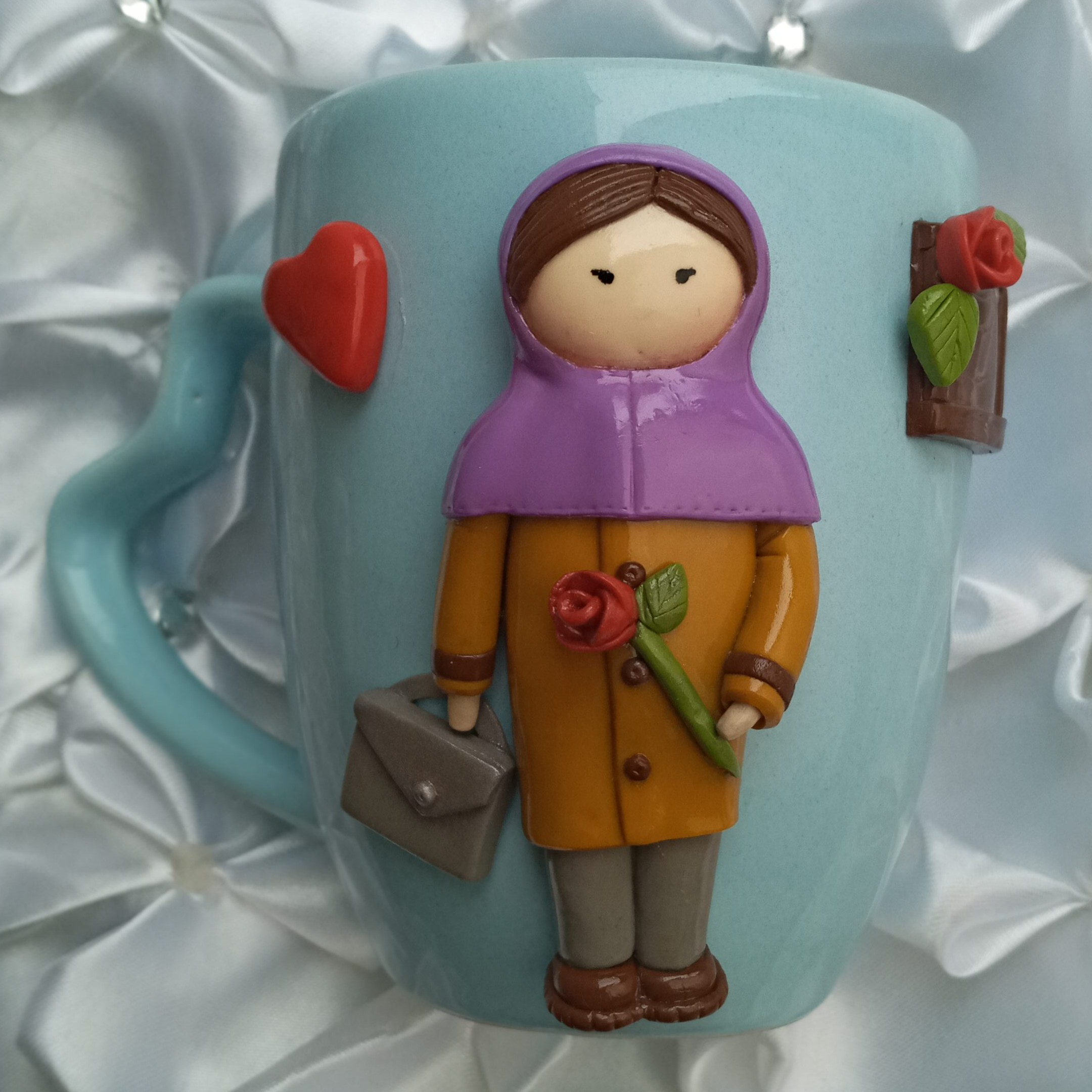 ماگ عروسک خمیری طرح معلم