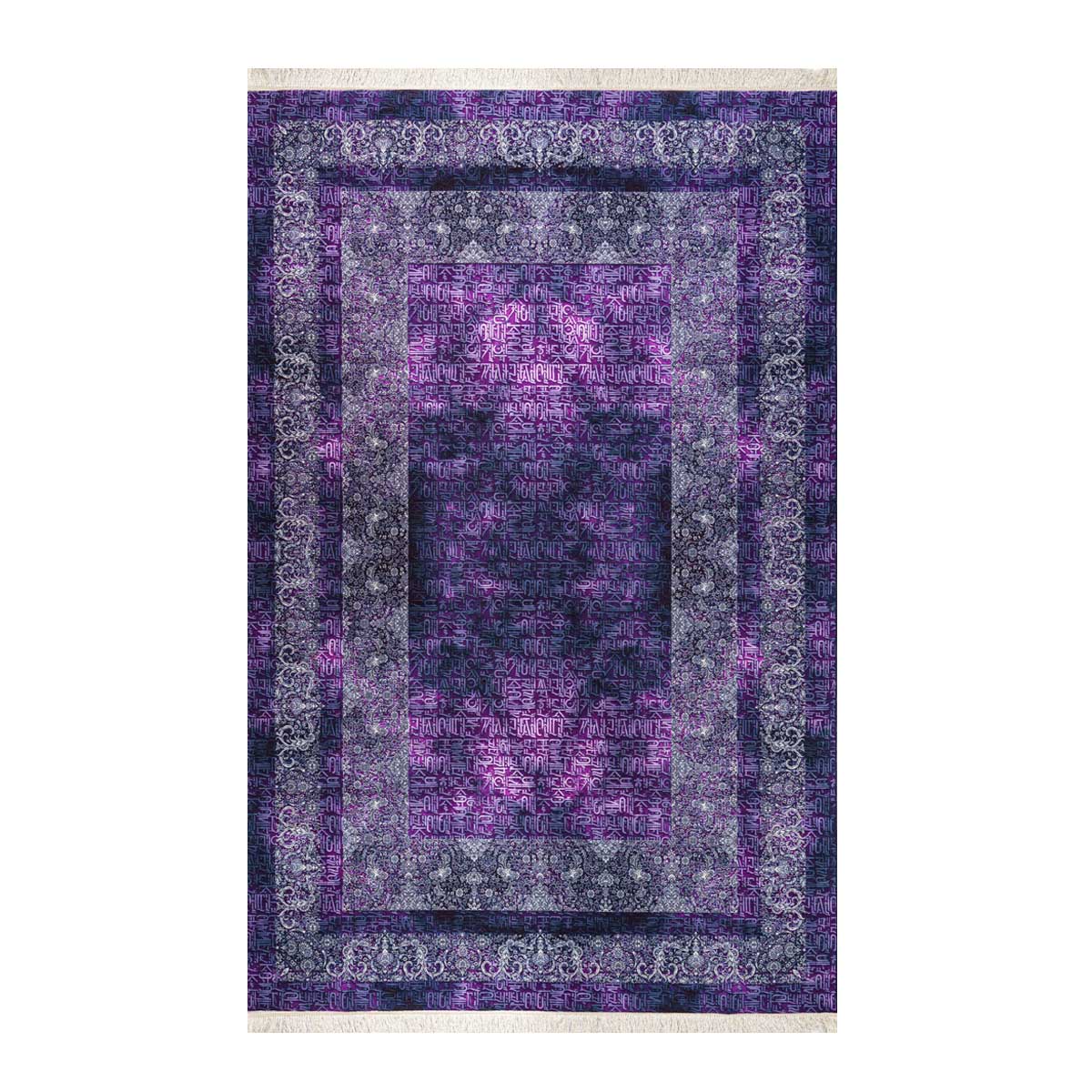 فرش ماشینی بهراد کد 201710 زمینه بنفش 