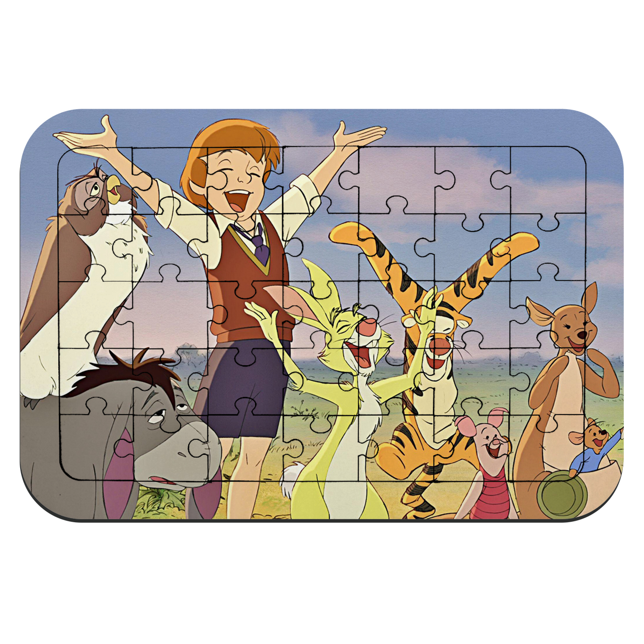 پازل 35 تکه طرح وینی د پو ، کریستوفر رابین و دوستان مدل NI1589 