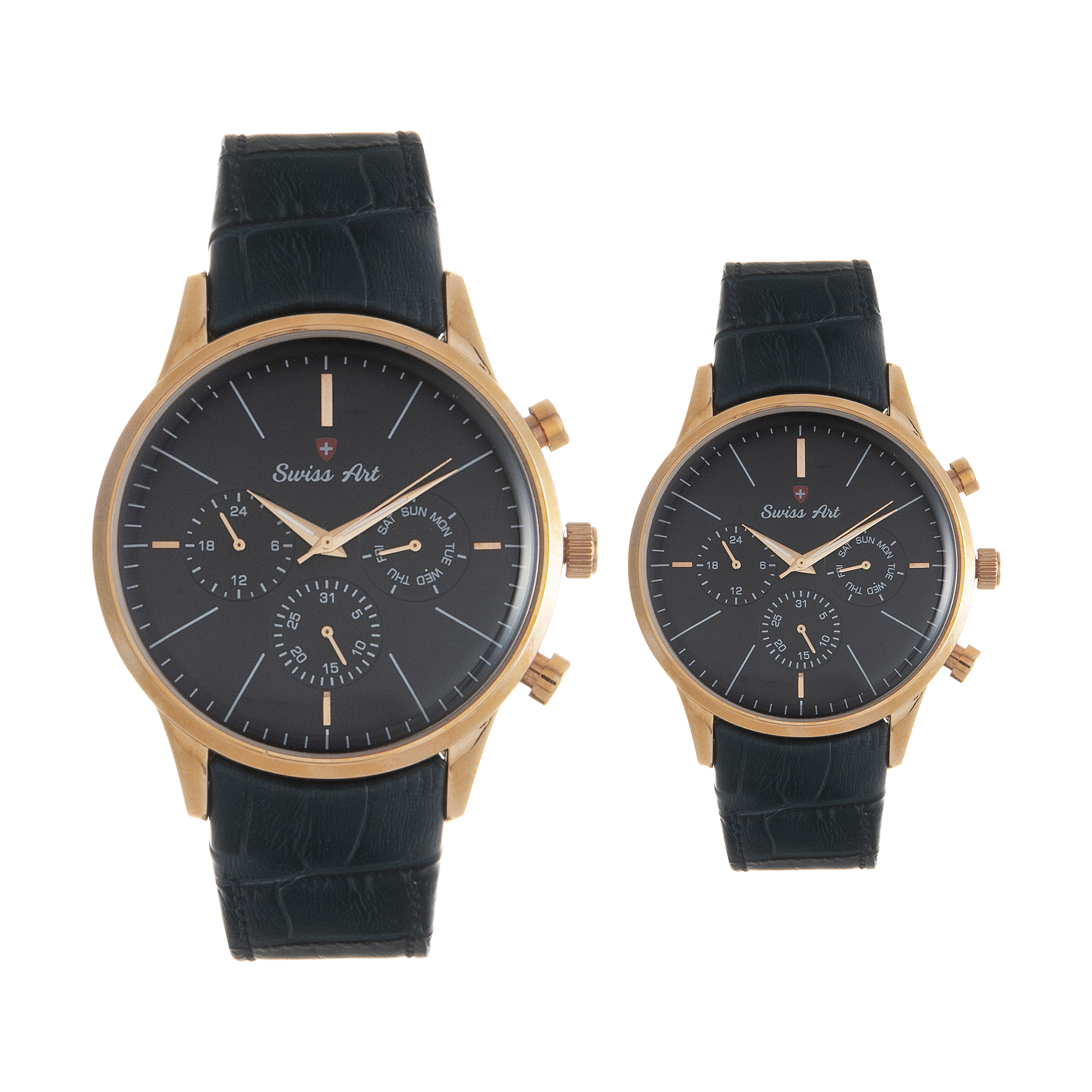 ست ساعت مچی عقربه ای زنانه و مردانه سوئیس آرت مدل 42-920041