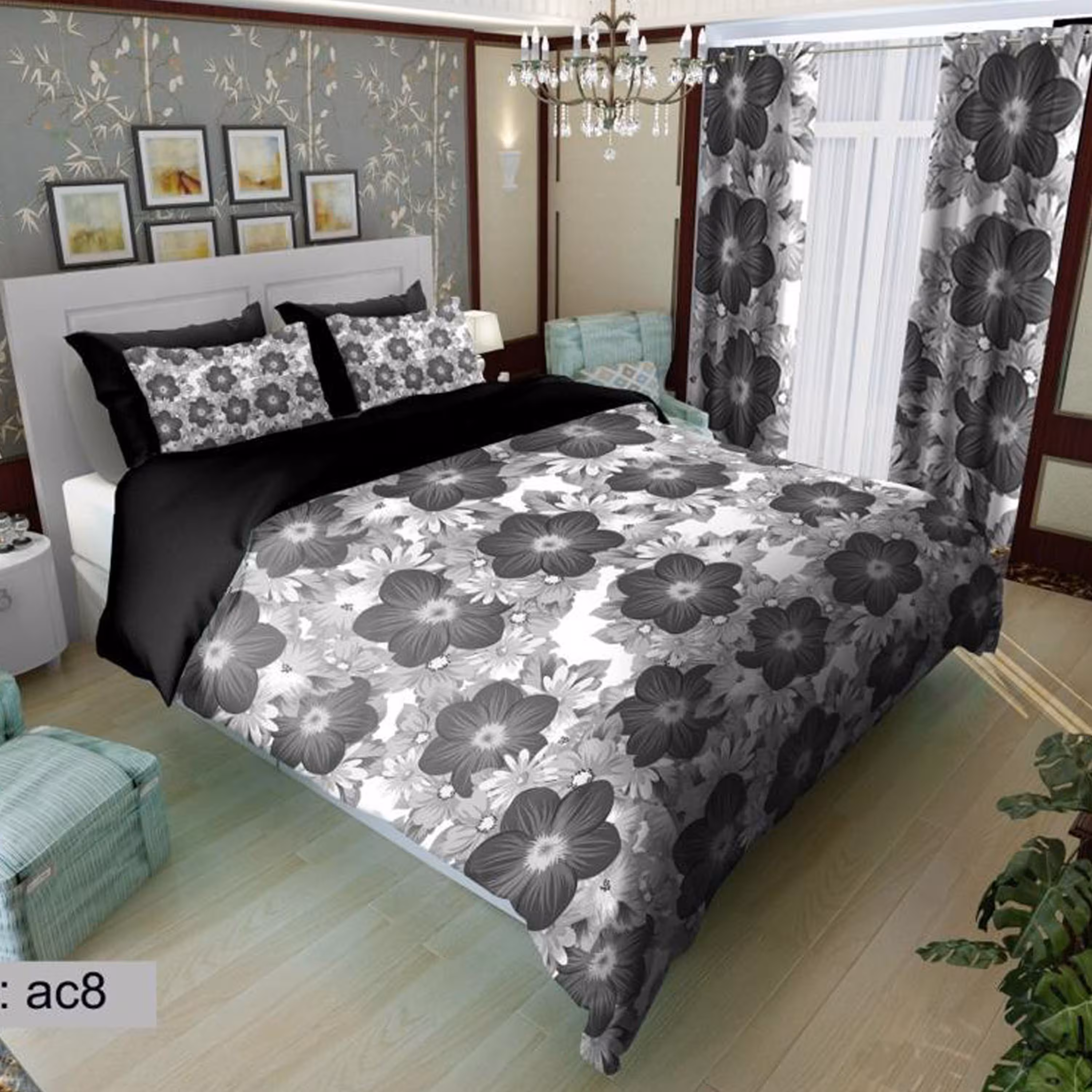 سرویس روتختی 1 نفره تنسل چاپی برندترک لند (Turk Land)  کد ac 8