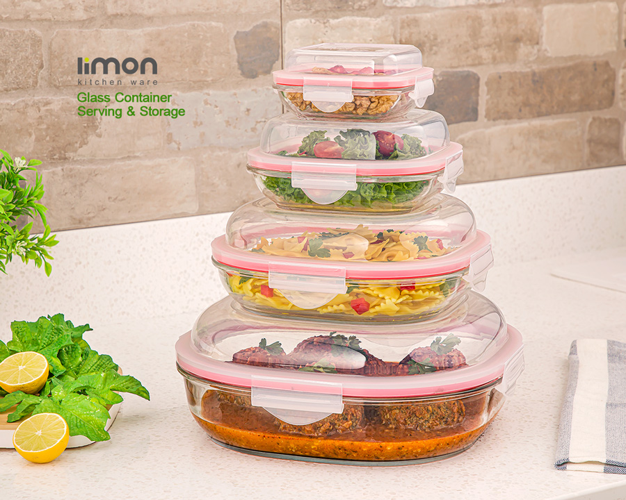 ست ظرف شیشه ای سرو و نگهداری دربدار لیمون کد محصول: 204935