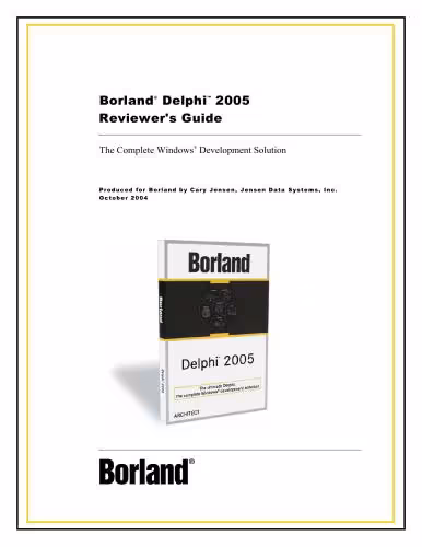 خرید و دانلود نسخه کامل کتاب Borland Delphi 2005 Reviewer's Guide: The Complete Windows Development Solution