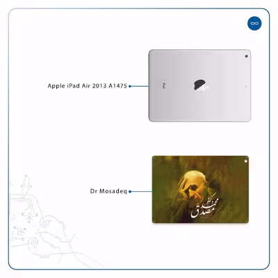 برچسب پوششی ماهوت مدل Dr-Mosadeq مناسب برای تبلت اپل iPad Air 2013 A1475