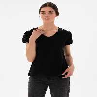 تیشرت زنانه مشکی پیرکاردین - فروشگاه لباس شهرمون