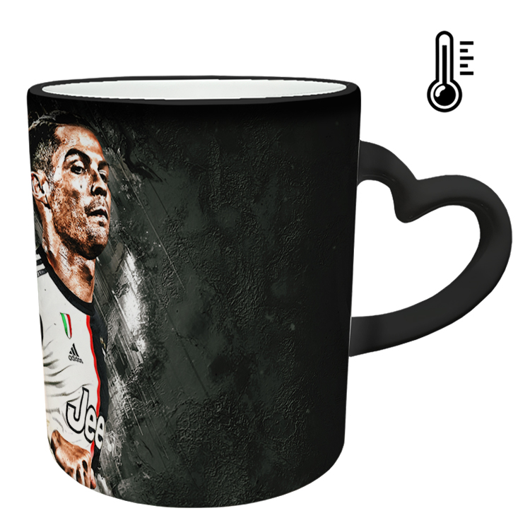 ماگ حرارتی مدل دسته قلبی طرح رونالدو کد 216