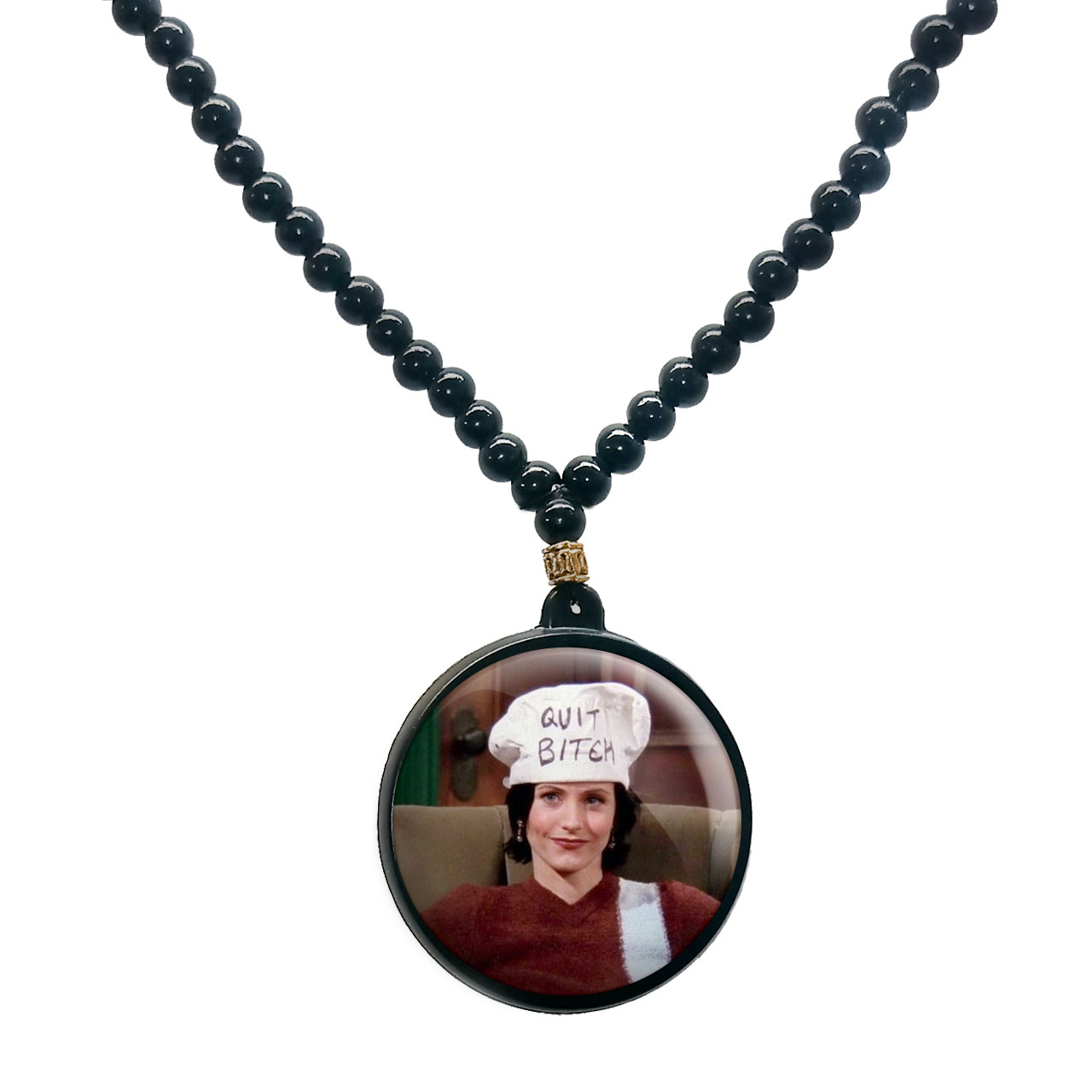 گردنبند پرمانه طرح فرندز کد pmd.18934 مدل دو طرفه