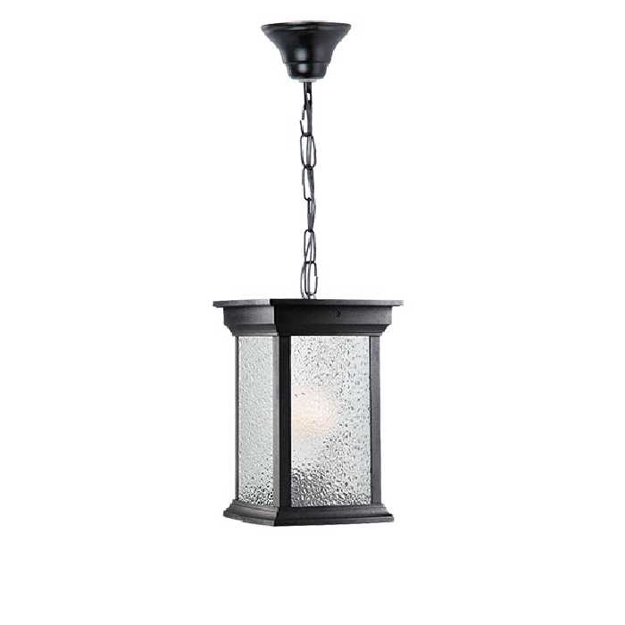 چراغ حیاطی آویز شفق مدل روشان با شیشه الماسی کد 1074