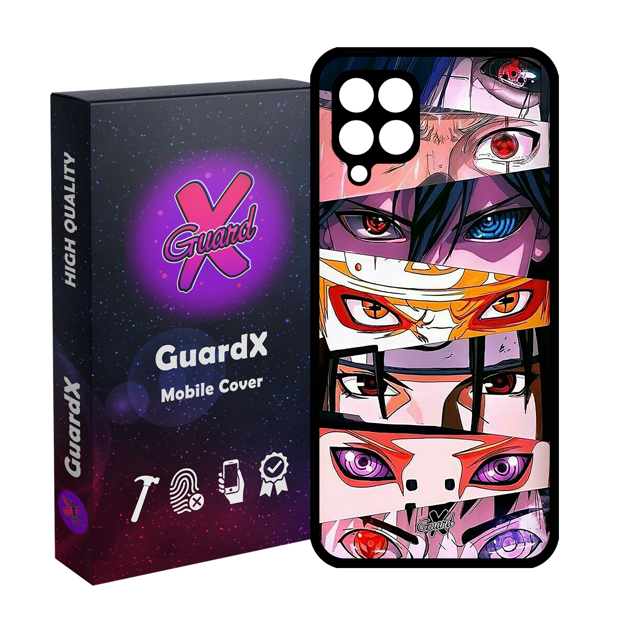 کاور گارد ایکس طرح ناروتو انیمه مدل Glass10547 مناسب برای گوشی موبایل سامسونگ Galaxy A12/M12/F12