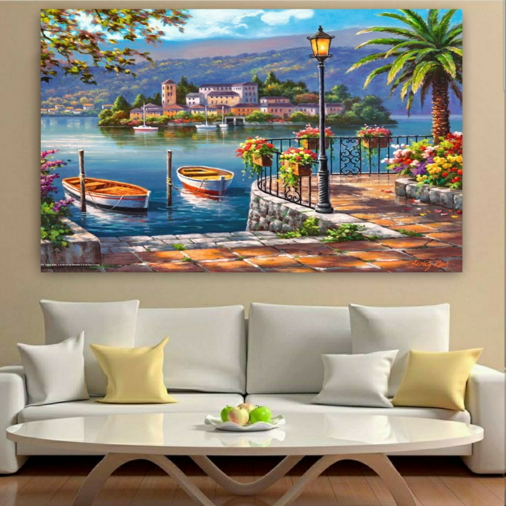 تابلو بوم طرح طبیعت دریا مدل PO141