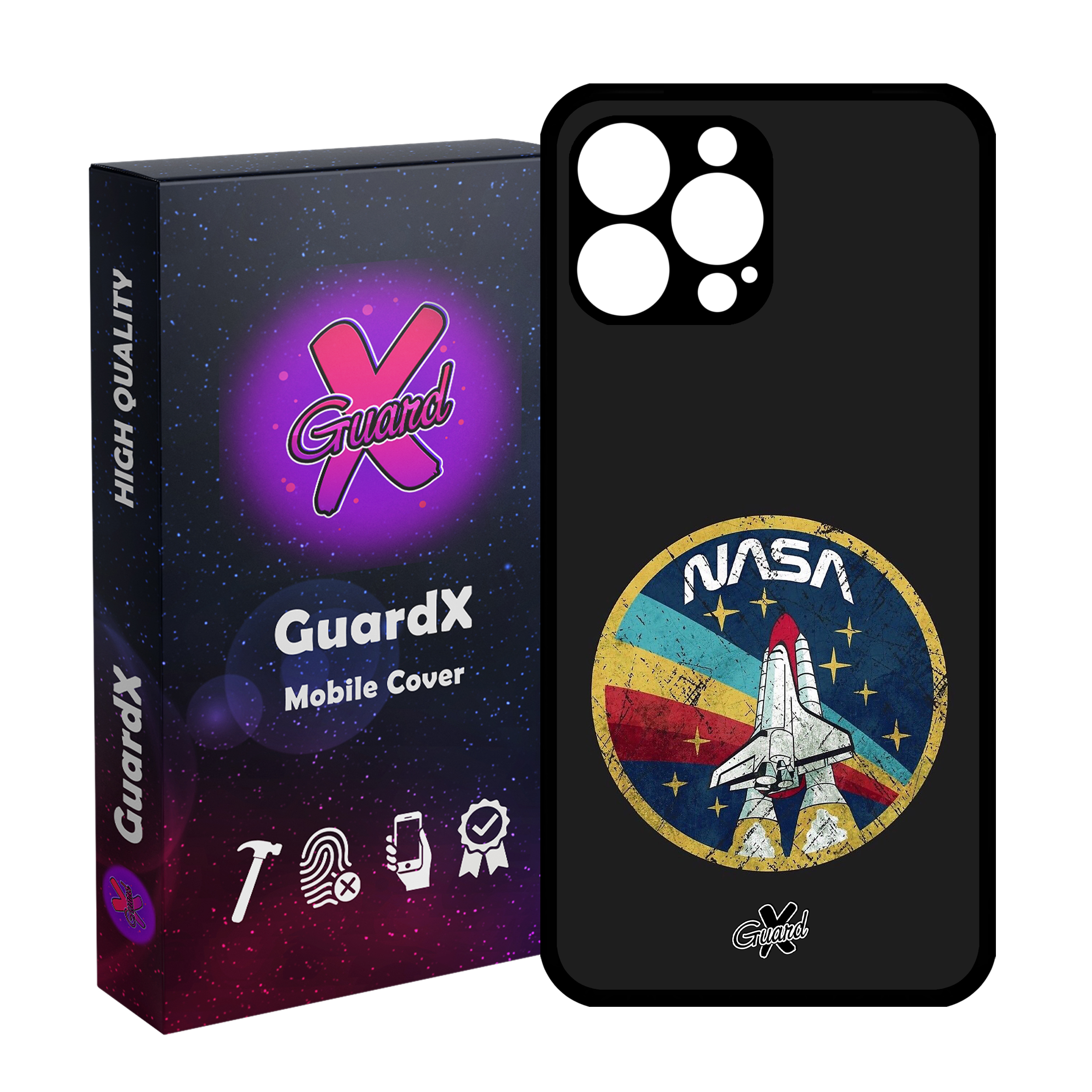 کاور گارد ایکس طرح Nasa مدل Glass10087 مناسب برای گوشی موبایل اپل iPhone 12 Pro Max