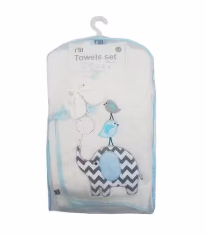 سرویس حوله تن پوش مادرکر کیمونو طرح فیل آبی MotherCare