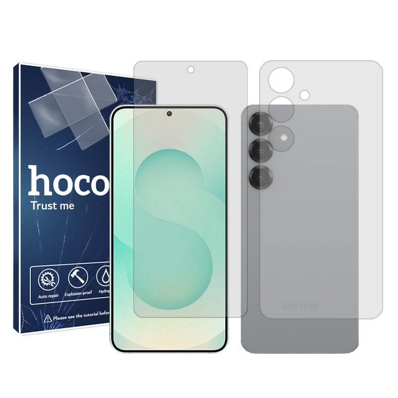 گلس صفحه نمایش و پشت گوشی سامسونگ Galaxy S25  مدل هیدروژلی شفاف برند هوکو کد SS