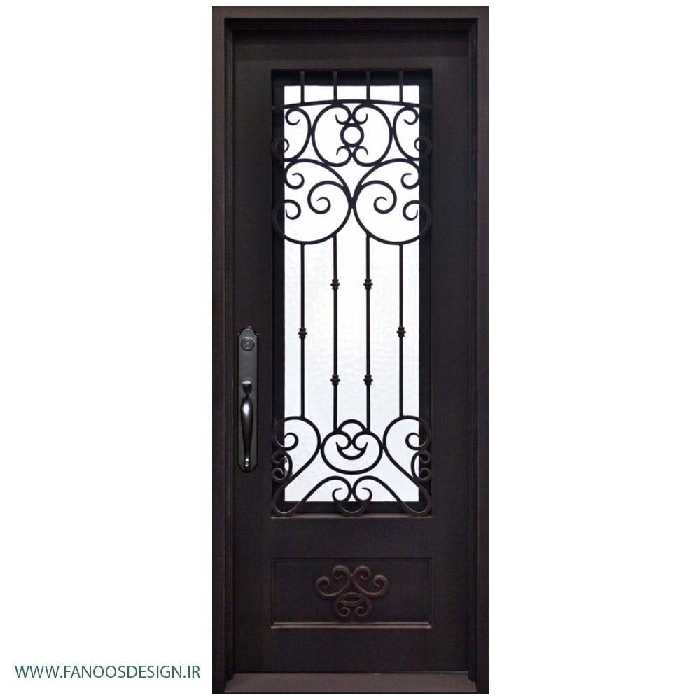 درب نفررو فرفروژه فلزی لابی کد 2154
