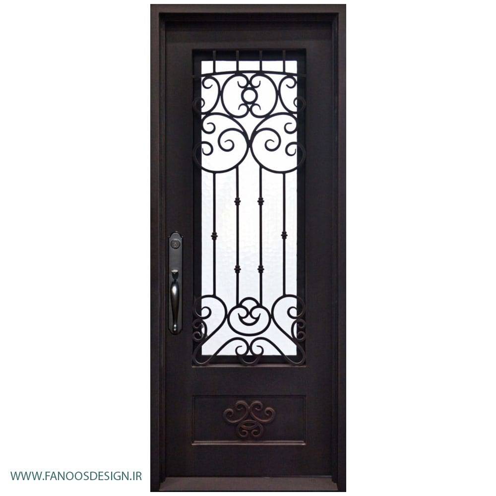 درب نفررو فرفروژه فلزی لابی کد 2154
