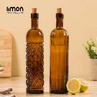 بطری آبلیمو خوری درب چوب پنبه ای قهوه ای کد محصول : 211900