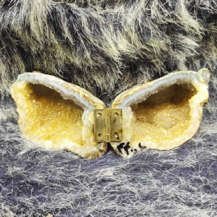 سنگ راف کوارتز مدل کریستال آبی زرد جای جواهرات 4400L