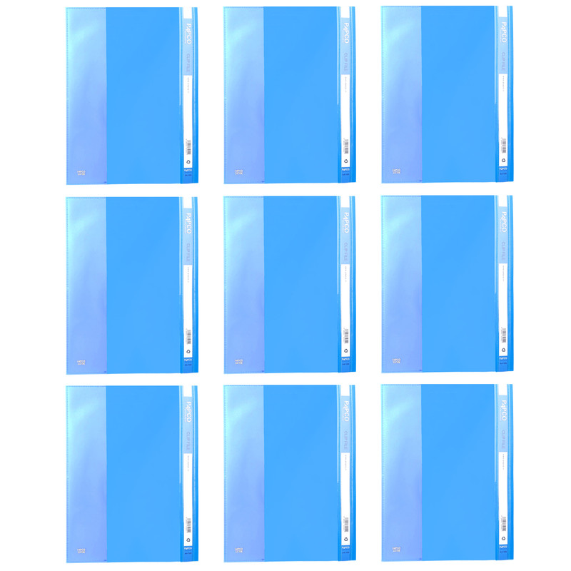 پوشه پاپکو مدل گیره دار پلاستیک مجموعه 9 عددی | چاوه