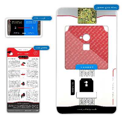 برچسب پوششی ماهوت مدل Red-Fiber مناسب برای گوشی موبایل اچ تی سی One Max