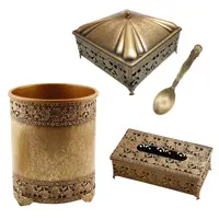 ست سطل و جای دستمال کاغذی مدل bA1610shgh به همراه آجیل خوری و قاشق