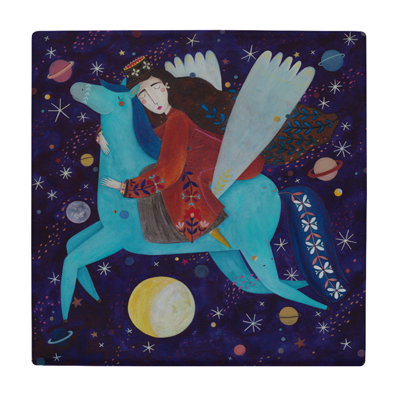 کاشی طرح پرنسس و اسب بالدار کد wk37