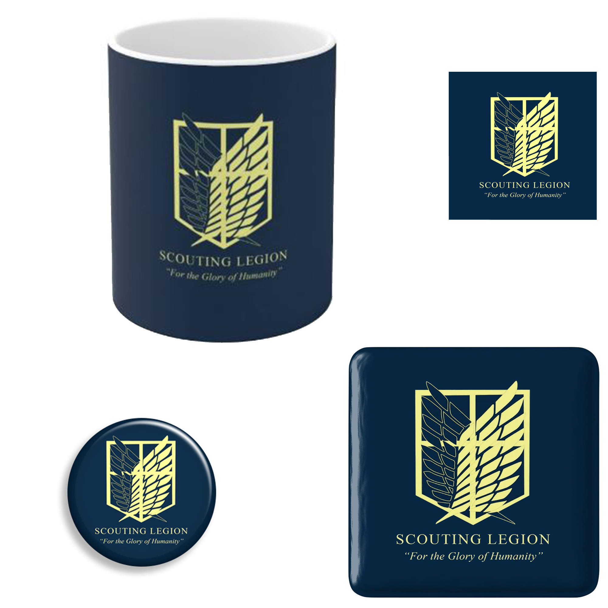 ست هدیه ماگ طرح انیمه Attack On Titan اتک آن تایتان کد 03