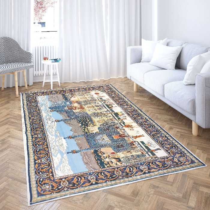 فرش دستبافت دو متری طرح میدان نقش جهان کد CS_0004