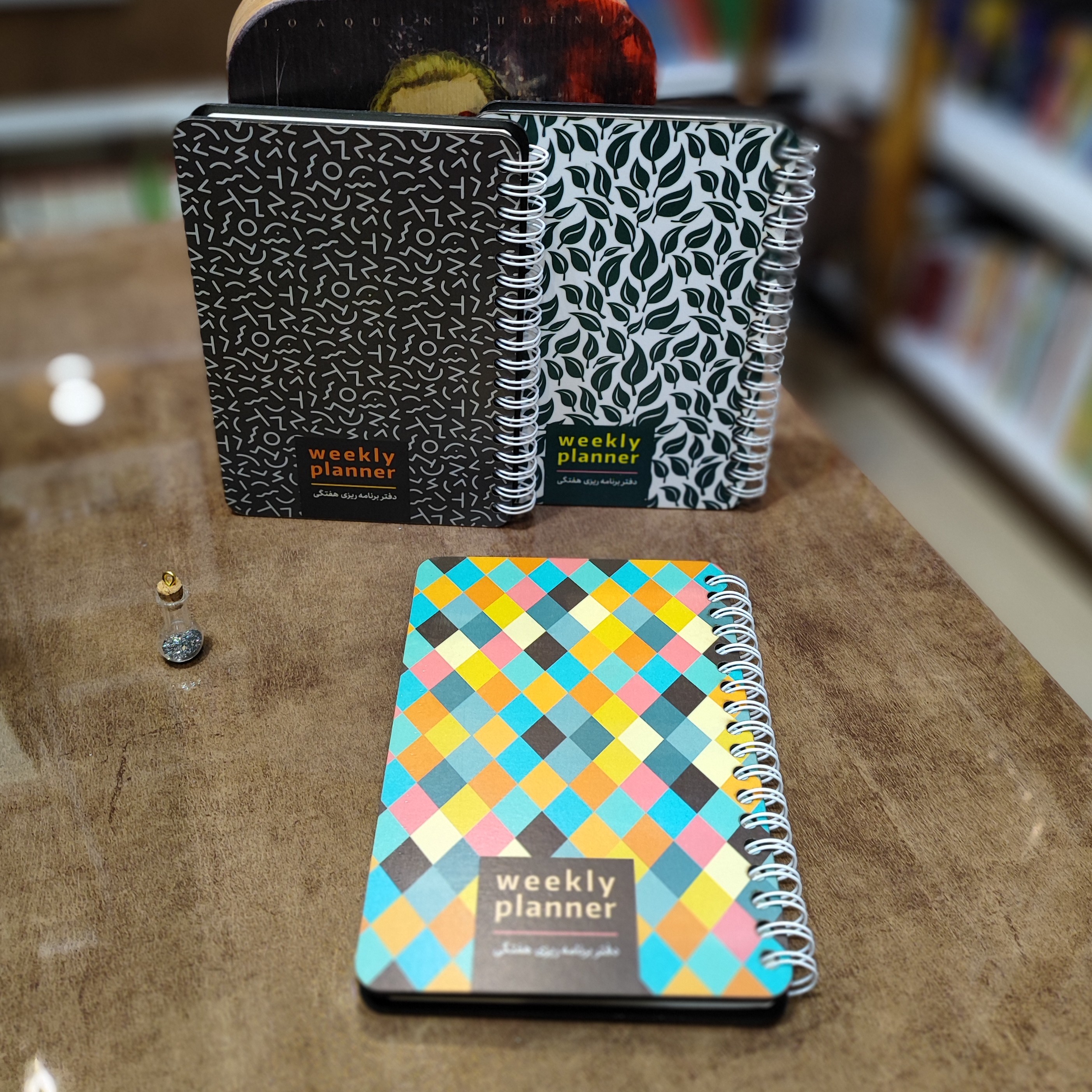 دفتر یادداشت 80 برگ Weekly Planner جلد چوبی