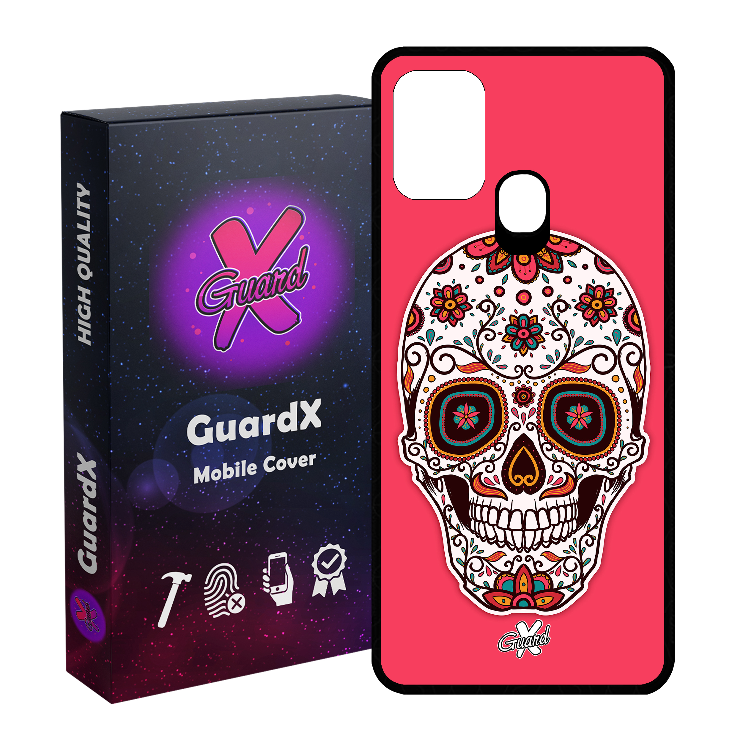 کاور گارد ایکس طرح Skull مدل Glass10116 مناسب برای گوشی موبایل سامسونگ Galaxy M31 / M31 Prime / F41