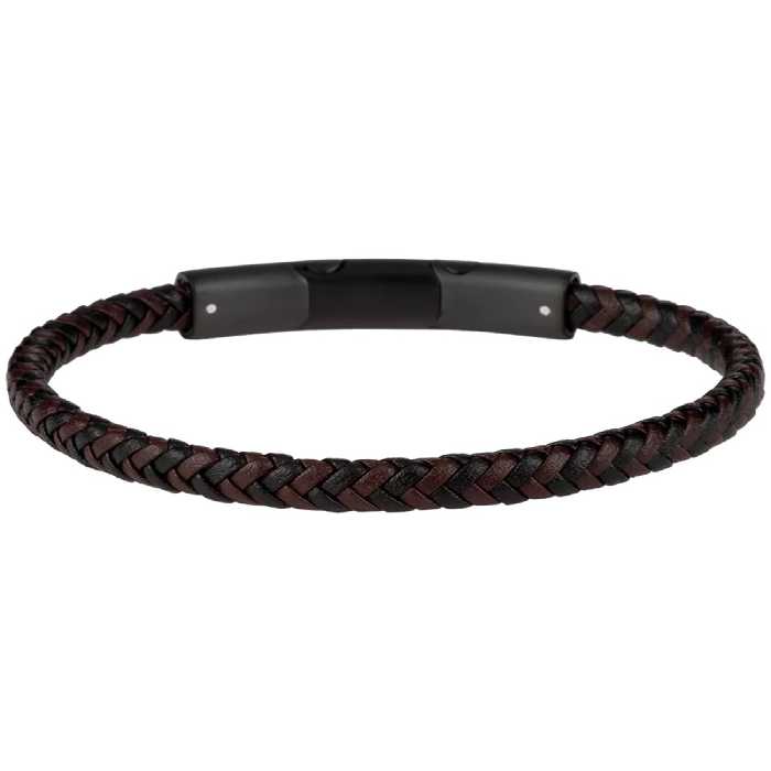 دستبند چرم مردانه و زنانه ژاک لمن ، کد S-B124A