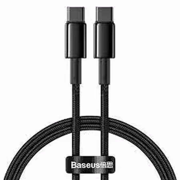 کابل Type C به Type C فست شارژ بیسوس Baseus Tungsten Gold PD QC4 CATWJ-A01 طول 2 متر