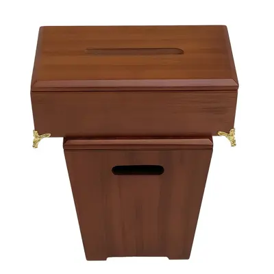 ست سطل و جعبه دستمال کاغذی مدل پایه فلزی